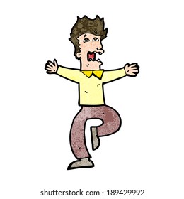 caricatura de hombre aterrorizado