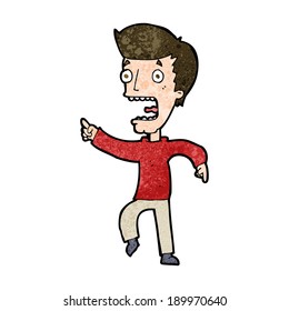 cartoon terrified man