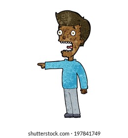 cartoon terrified man