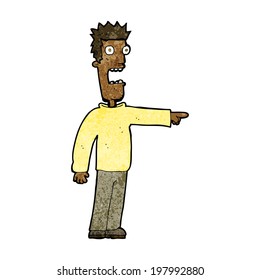 caricatura de hombre aterrorizado