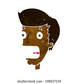 cartoon terrified man
