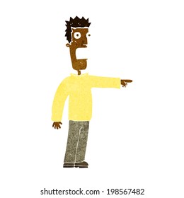 caricatura de hombre aterrorizado