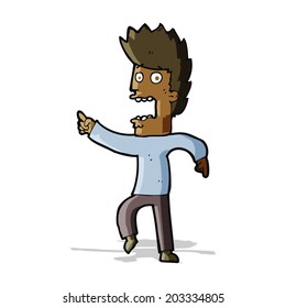 caricatura de hombre aterrorizado