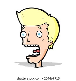 caricatura de hombre aterrorizado