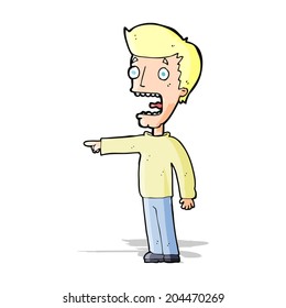 caricatura de hombre aterrorizado