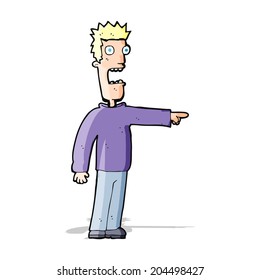 caricatura de hombre aterrorizado