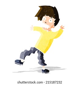 cartoon terrified man