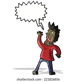 caricatura de hombre aterrorizado