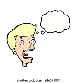caricatura de hombre aterrorizado