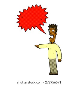 cartoon terrified man with speech bubble