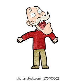 Cartoon Terrified Old Man Stock Vector (royalty Free) 173403602 