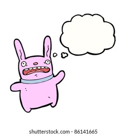 cartoon terrified rabbit