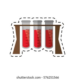 cartoon test tube rack medicine laboratory