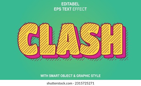 Cartoon Text Effect Editable EPS Vector