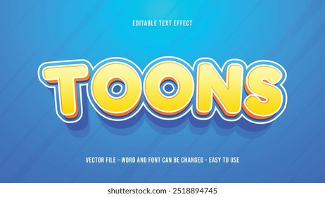 Cartoon text effect, kids editable text style effect