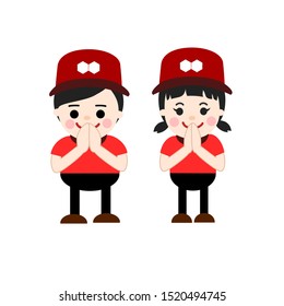 Cartoon Thai Customers Character vector