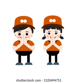 Cartoon Thai Customers Character vector