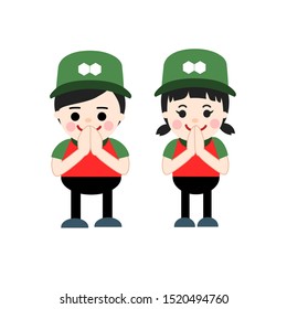 Cartoon Thai Customers Character vector