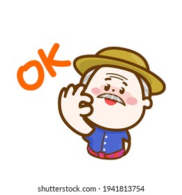 Cartoon Thai Famer Character Vector