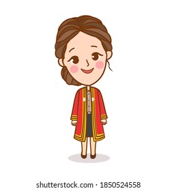 Cartoon Thai Students Chatacter Vector