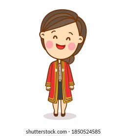 Cartoon Thai Students Chatacter Vector