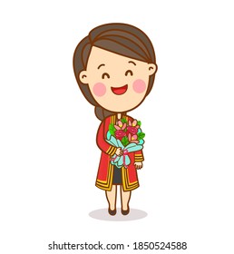 Caricatura Estudiantes Tailandeses Chatacter Vector