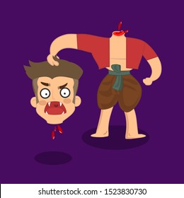 Cartoon Thai traditional  ghost  vector