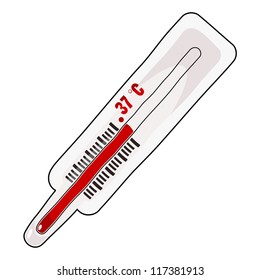 Cartoon thermometer. eps10