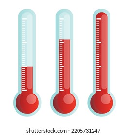 Cartoon thermometer graphic icon vector illustration