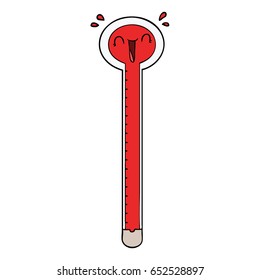 cartoon thermometer laughing