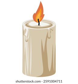 Cartoon Thick Candle Icon for Websites