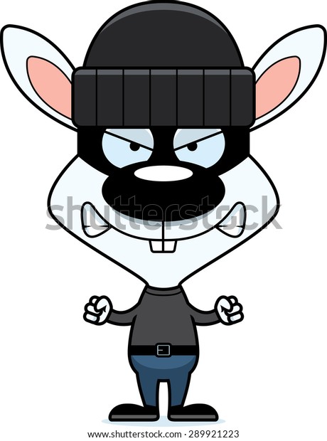 Cartoon Thief Bunny Looking Angry Stock Vector (Royalty Free) 289921223 ...