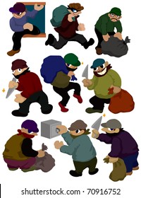 cartoon thief icon
