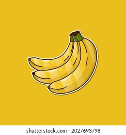 Dibujo vectorial de tres plátanos y comida saludable
