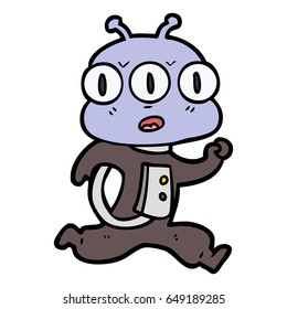 cartoon three eyed alien