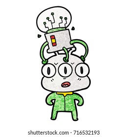 cartoon three eyed alien