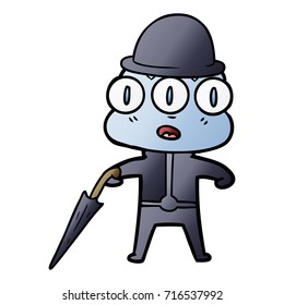 cartoon three eyed alien