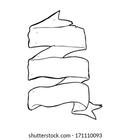 cartoon three layer scroll banner