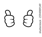 Cartoon Thumbs Up Vector Illustration