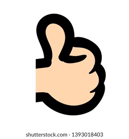 Cartoon Thumbs Up Vector Illustration