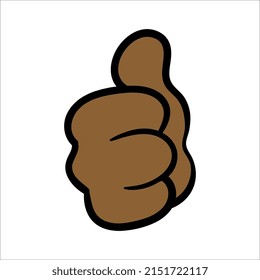 Cartoon Thumbs Up Vector Illustration