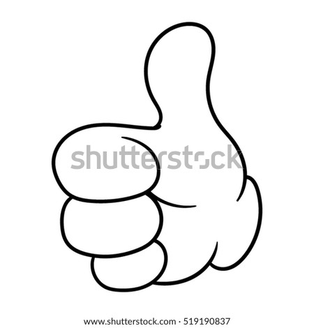 Cartoon Thumbs Vector Illustration Stock Vector (Royalty Free