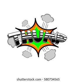 Cartoon thump colorful text caption illustration
