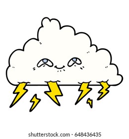 Cartoon Thundercloud Stock Vector (Royalty Free) 648436435 | Shutterstock