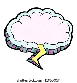 cartoon thundercloud decorative element