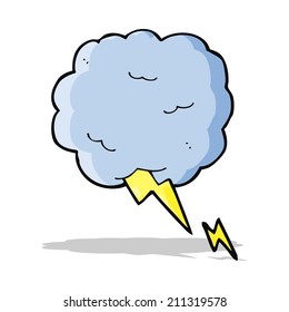 cartoon thundercloud symbol
