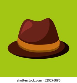cartoon tie hat father day symbol vector illustration eps 10