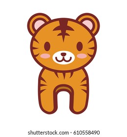cartoon tiger animal image vector illustration eps 10