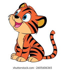 Cartoon tiger design vector art