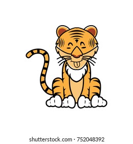 cartoon of a tiger with different poses